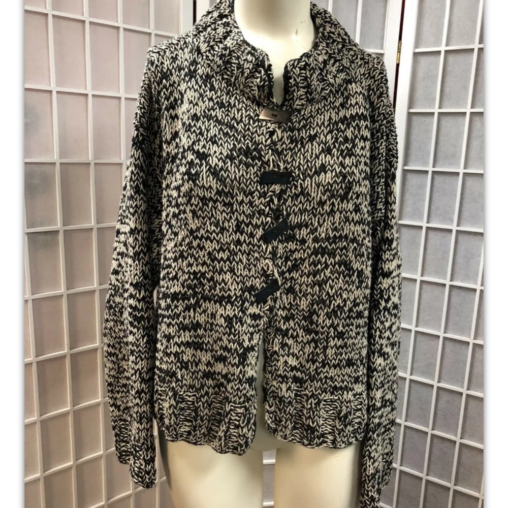 Rico, sweater, white/black, buttons, size XXL.:
